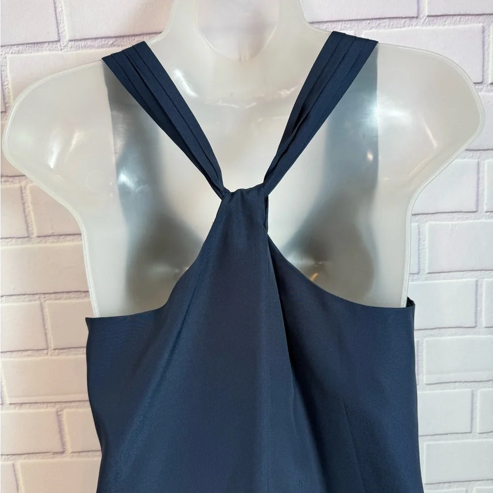 J.Crew Navy Sleeveless Twist Back Shift Dress Size 2 NWT
